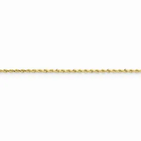 14K Yellow Gold Diamond-Cut Rope Chain Anklet