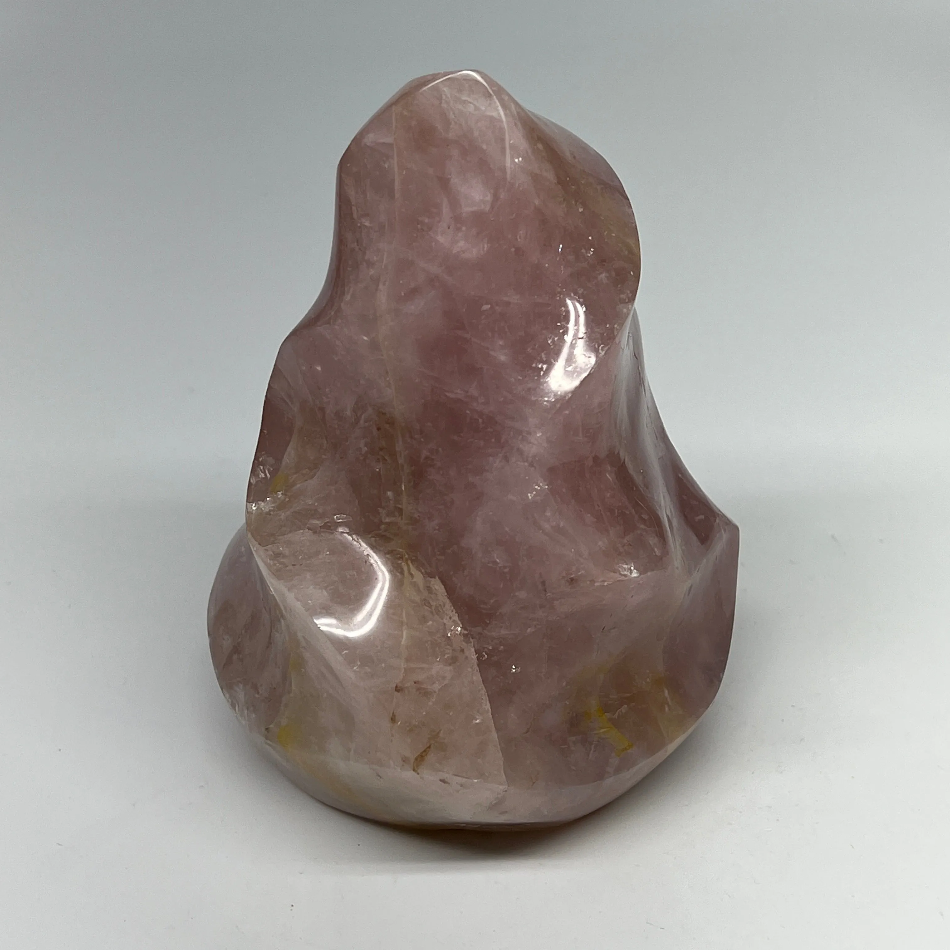 1680g,5.9"x4.3"x3.9" Natural Rose Quartz Flame Crystal Gemstones Reiki, B19566