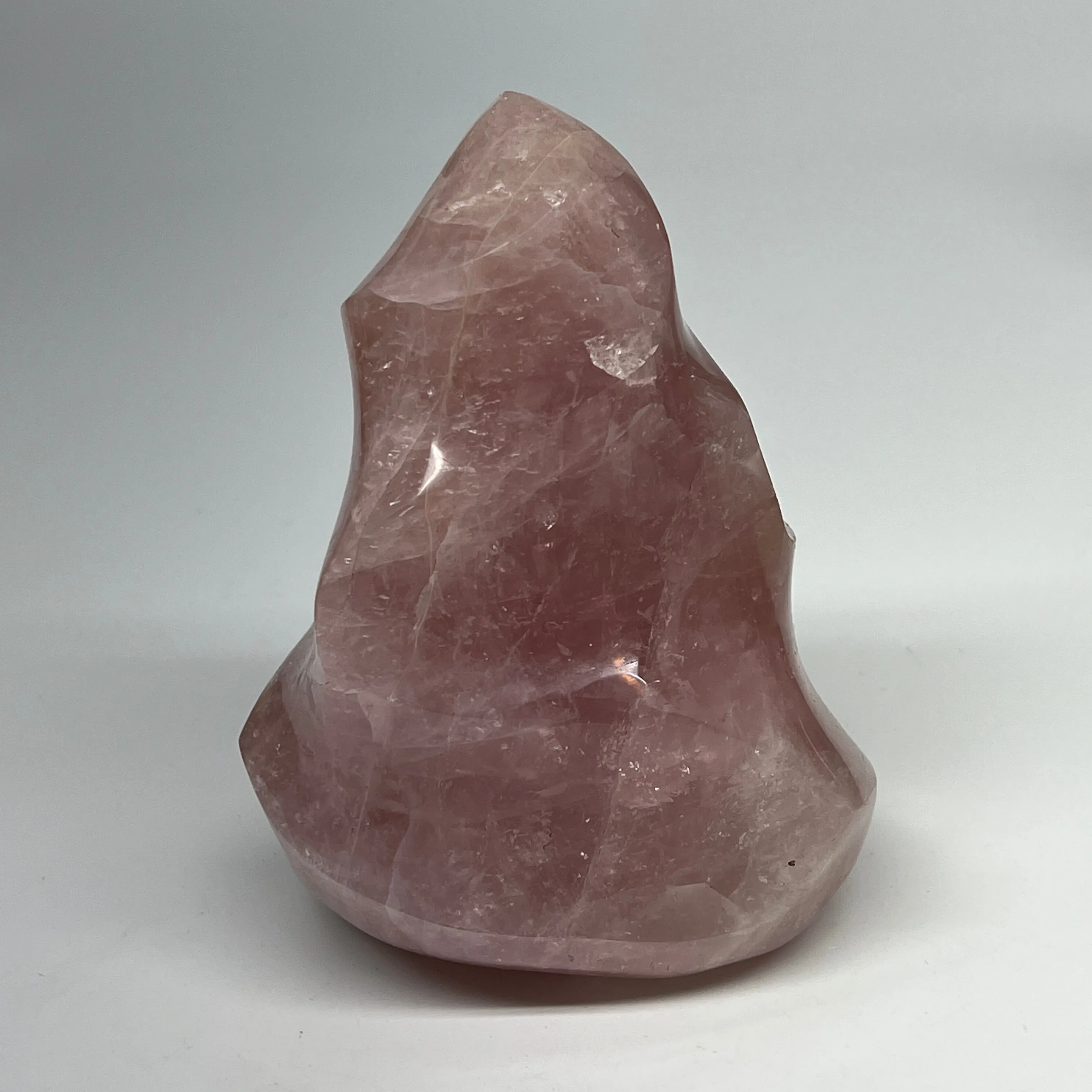 1680g,5.9"x4.3"x3.9" Natural Rose Quartz Flame Crystal Gemstones Reiki, B19566