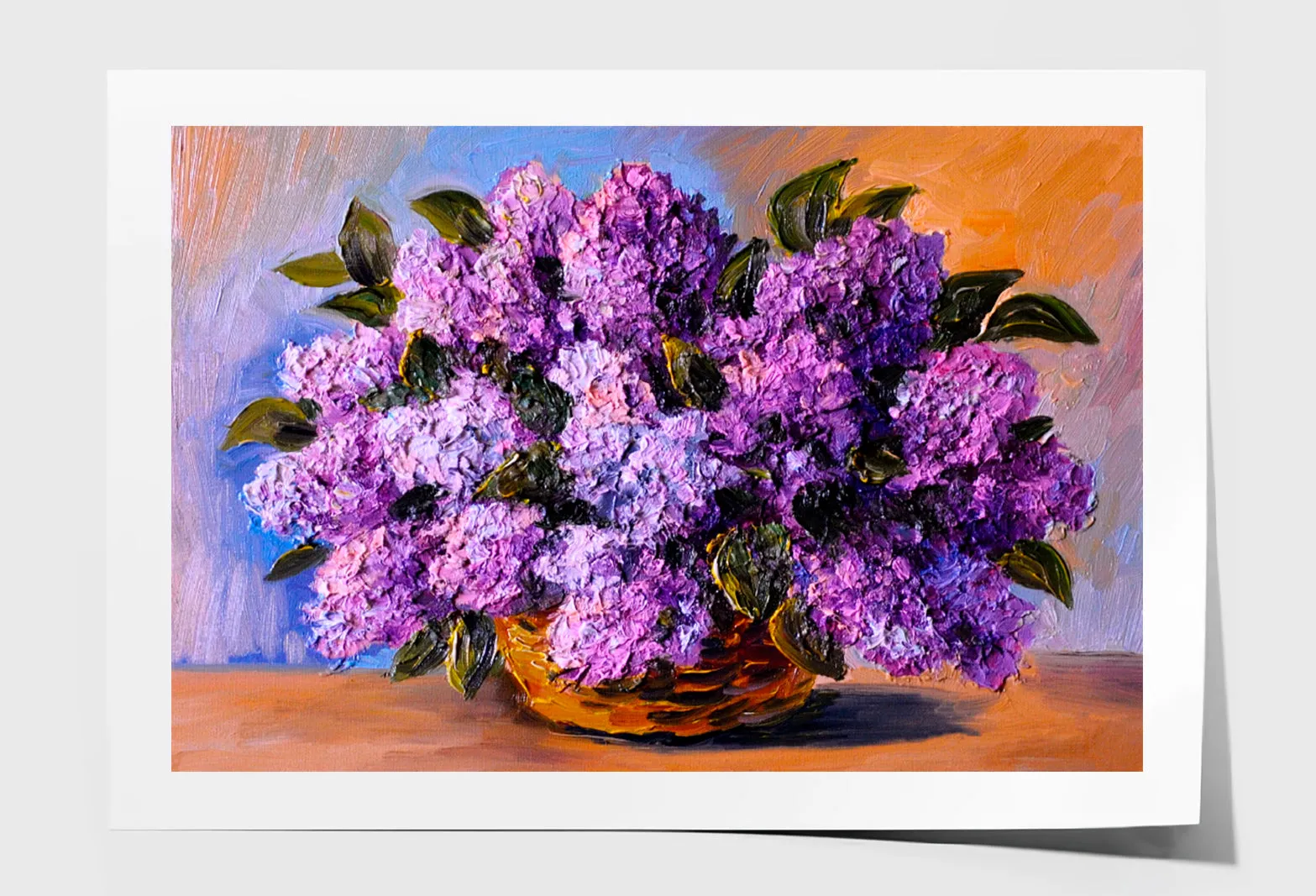 A Bouquet Of Lilacs , Made In Style Oil Painting Limited Edition High Quality Print