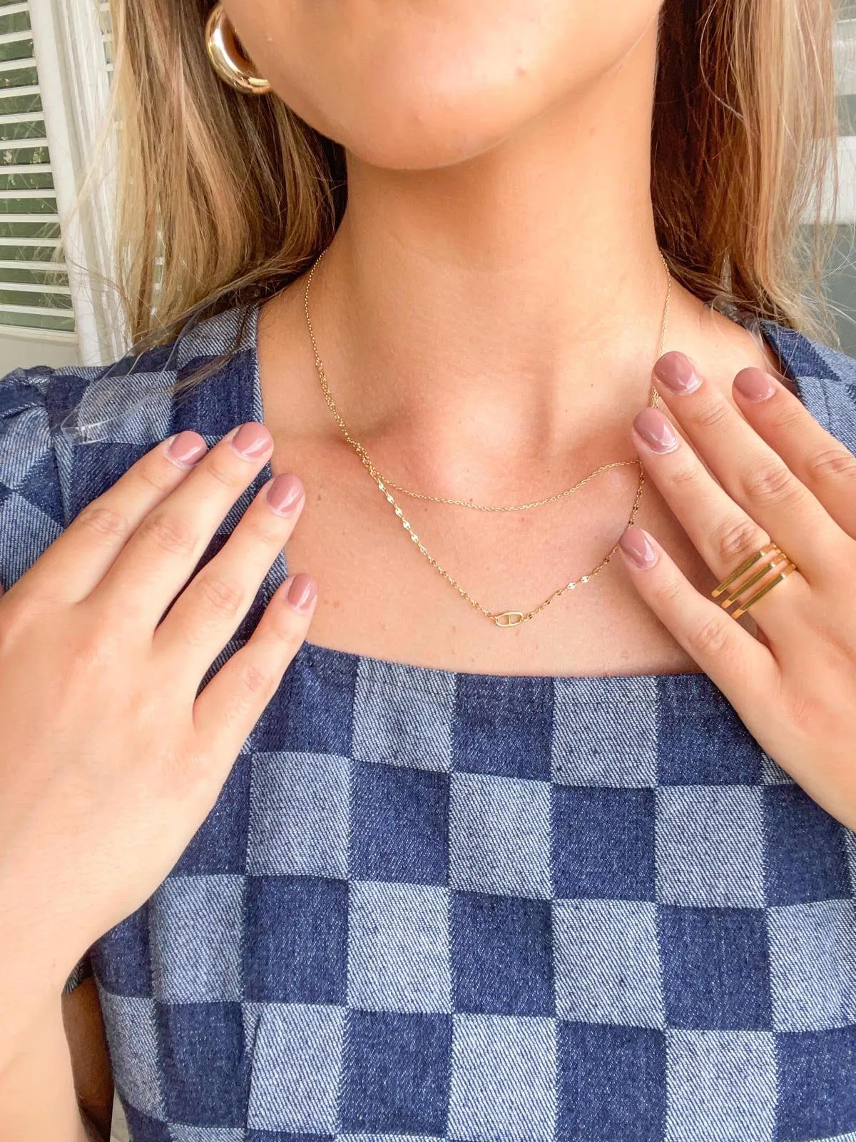 D-CHAIN DELICATE LAYERED NECKLACE