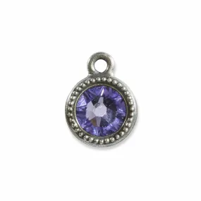 December Birthstone Tanzinite Crystal Charm