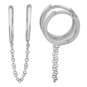 Double Hoop Huggies