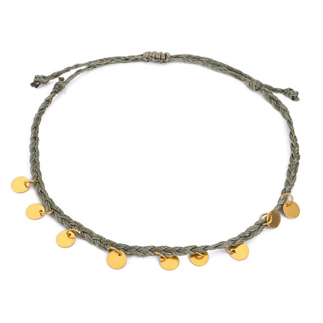 Fashion New Round Pendant Anklet Women