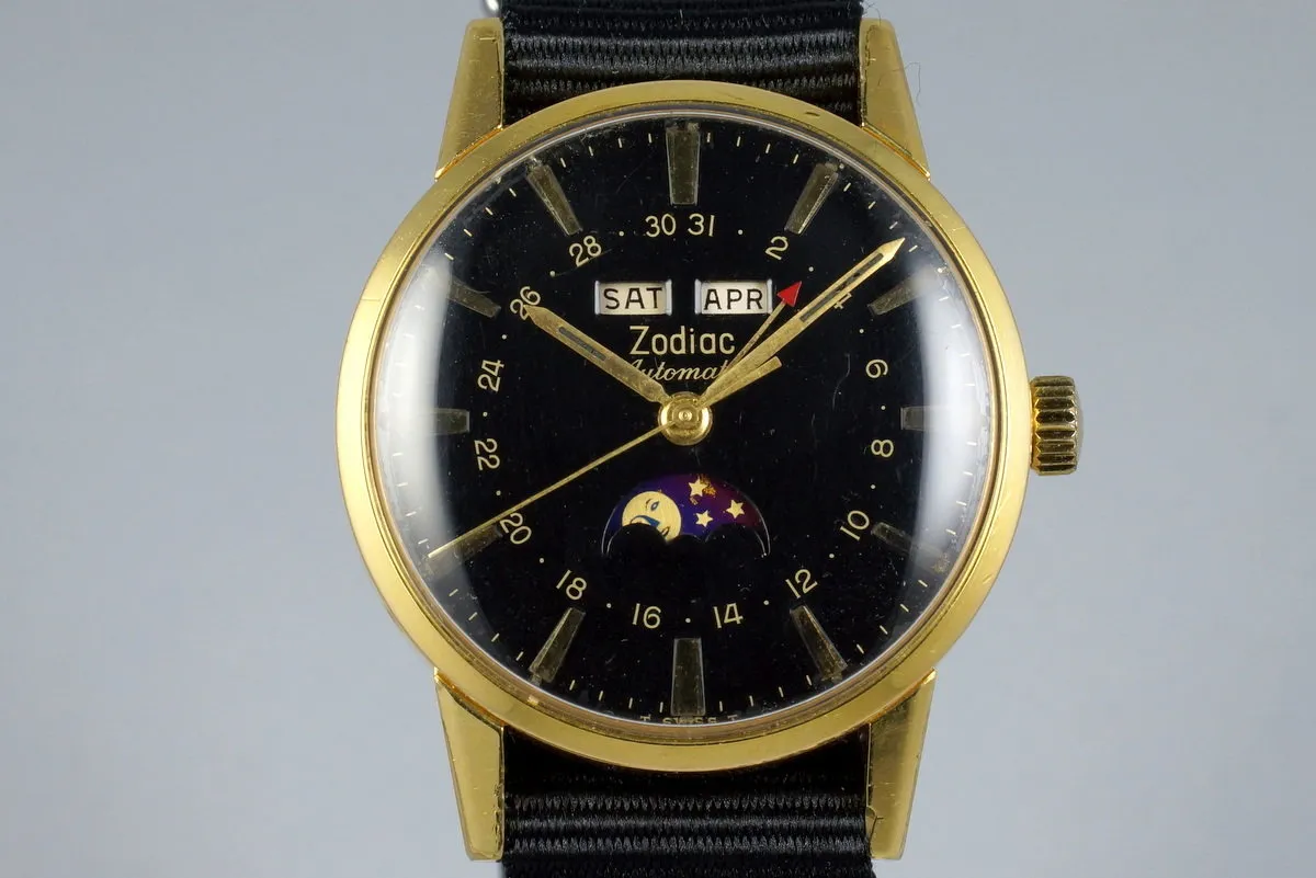 Late 1950’s Zodiac YG Triple Date Moonphase Automatic 743-908
