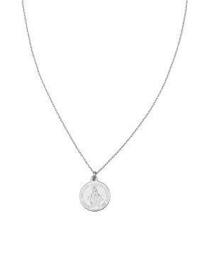 Mary Coin Necklace | Silver