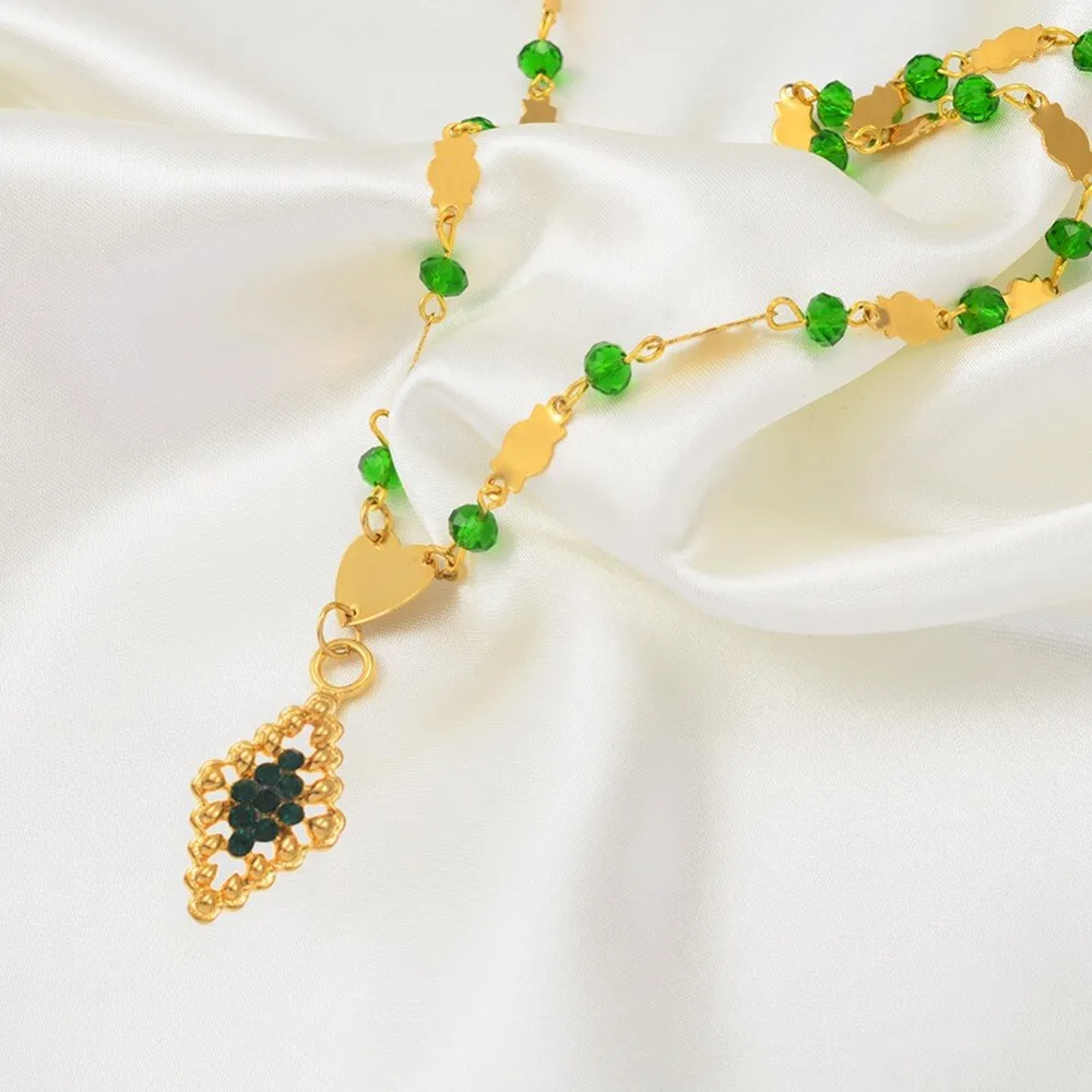 Multiple Colors Marshall Pendant Beads Chain Necklaces