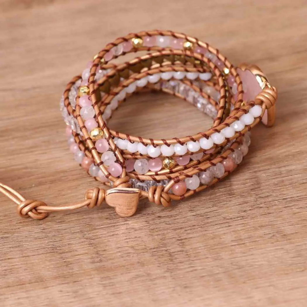 Rose Quartz Bracelet Fashion Jewelry