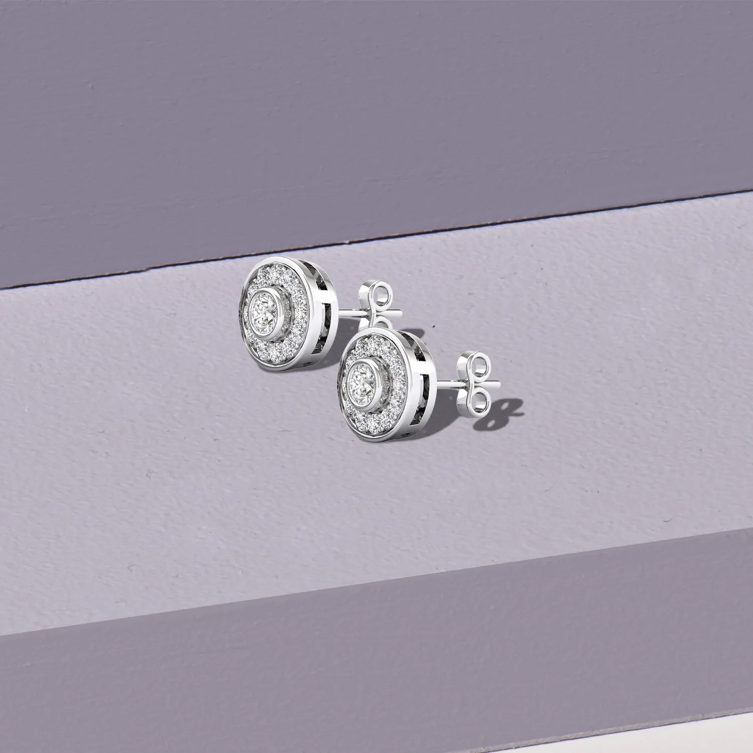 Trailing Round Halo Studs